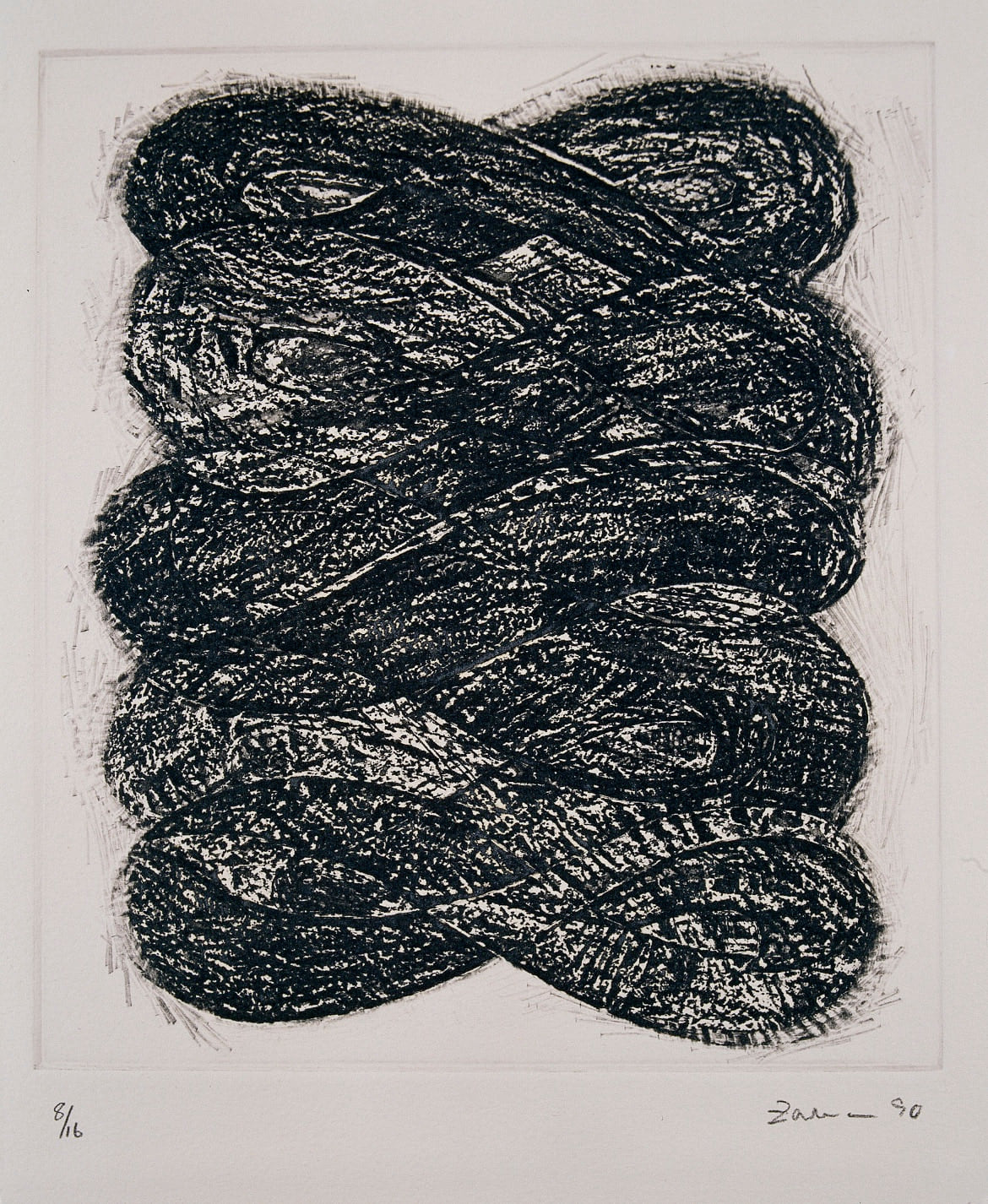 Aslam Tells a Story, 1990, by Zarina