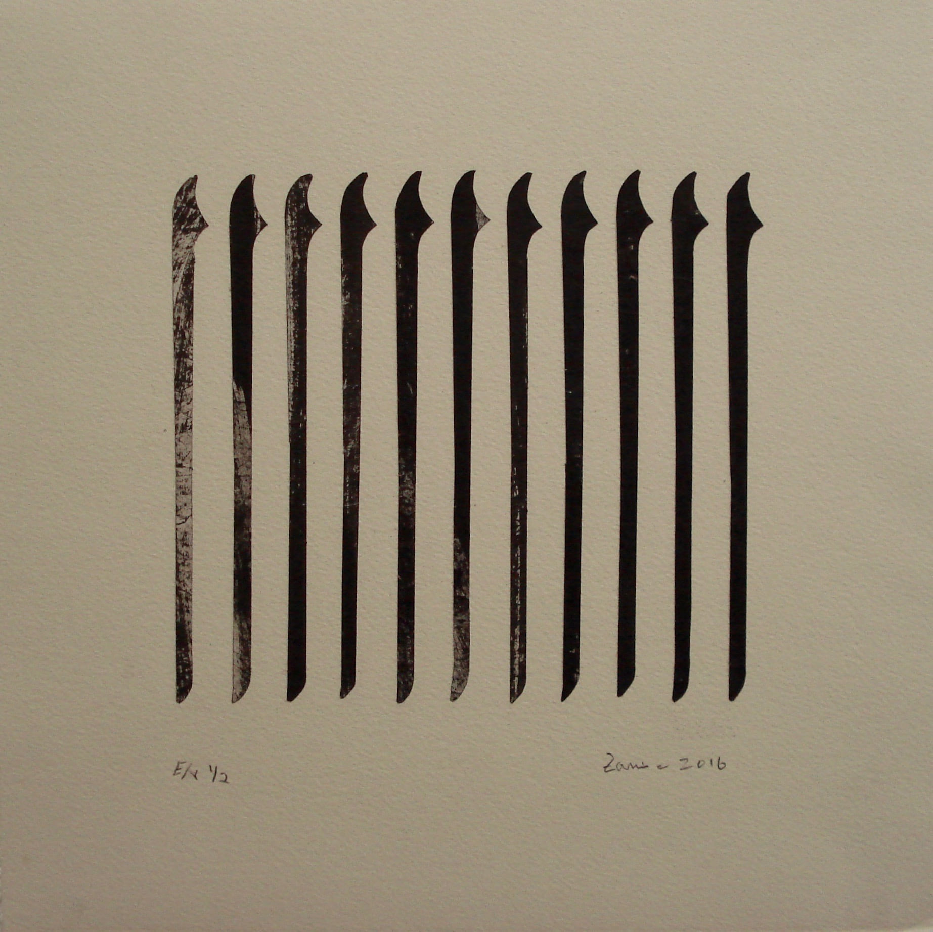 Aleph for Allah, 2016, by Zarina