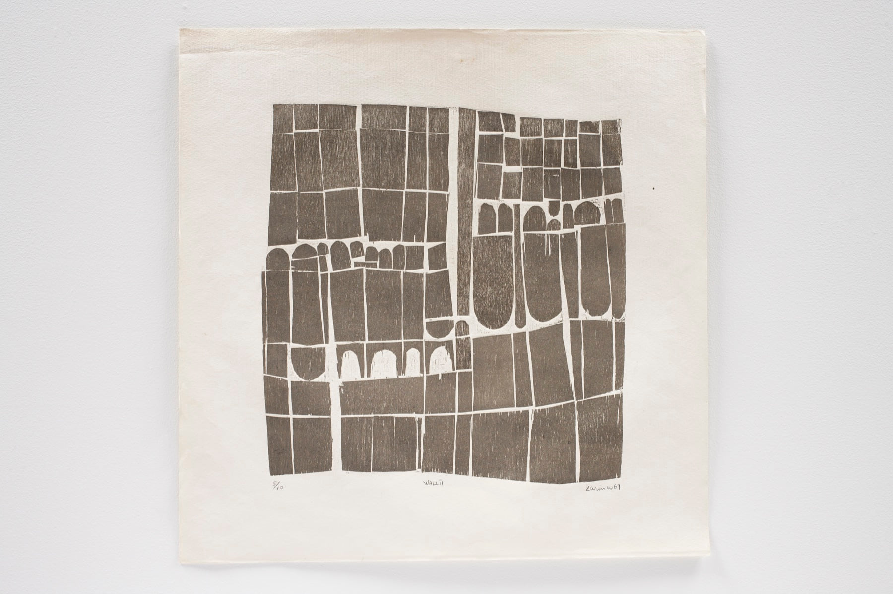 Wall II, 1969, by Zarina