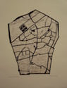 The Map I Do Not Need I, 2016, by Zarina