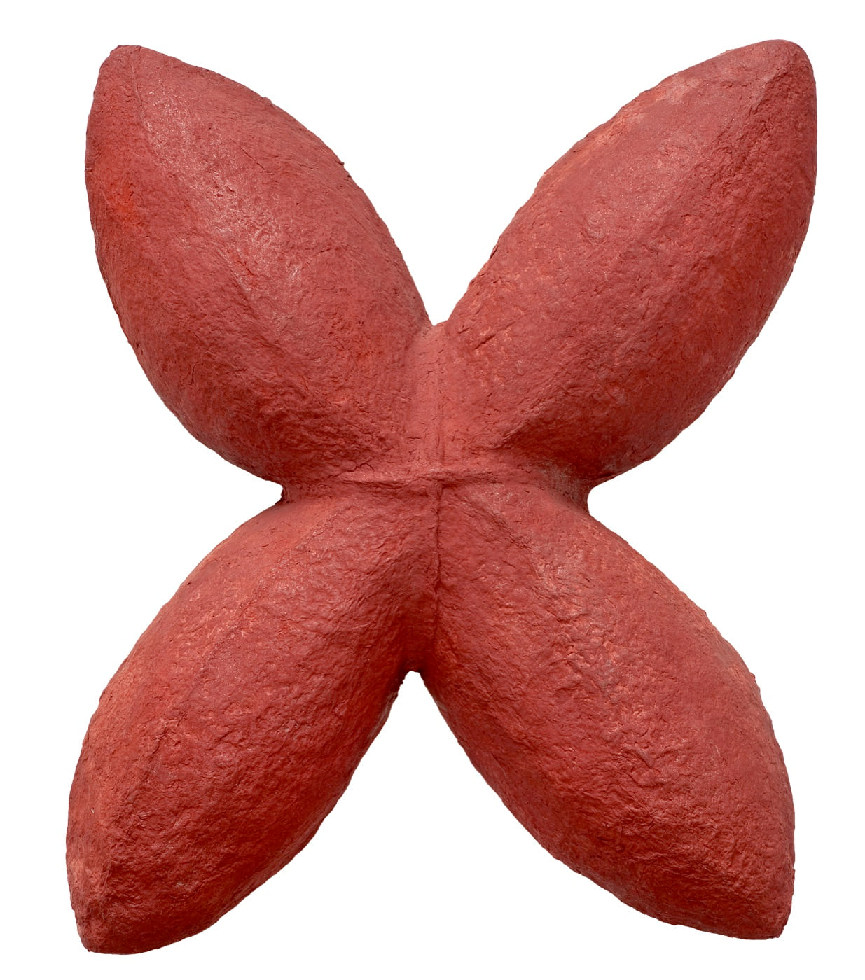 Phool, Zarina’s four-lobed cast-paper sculpture coloured with terra-rosa pigment