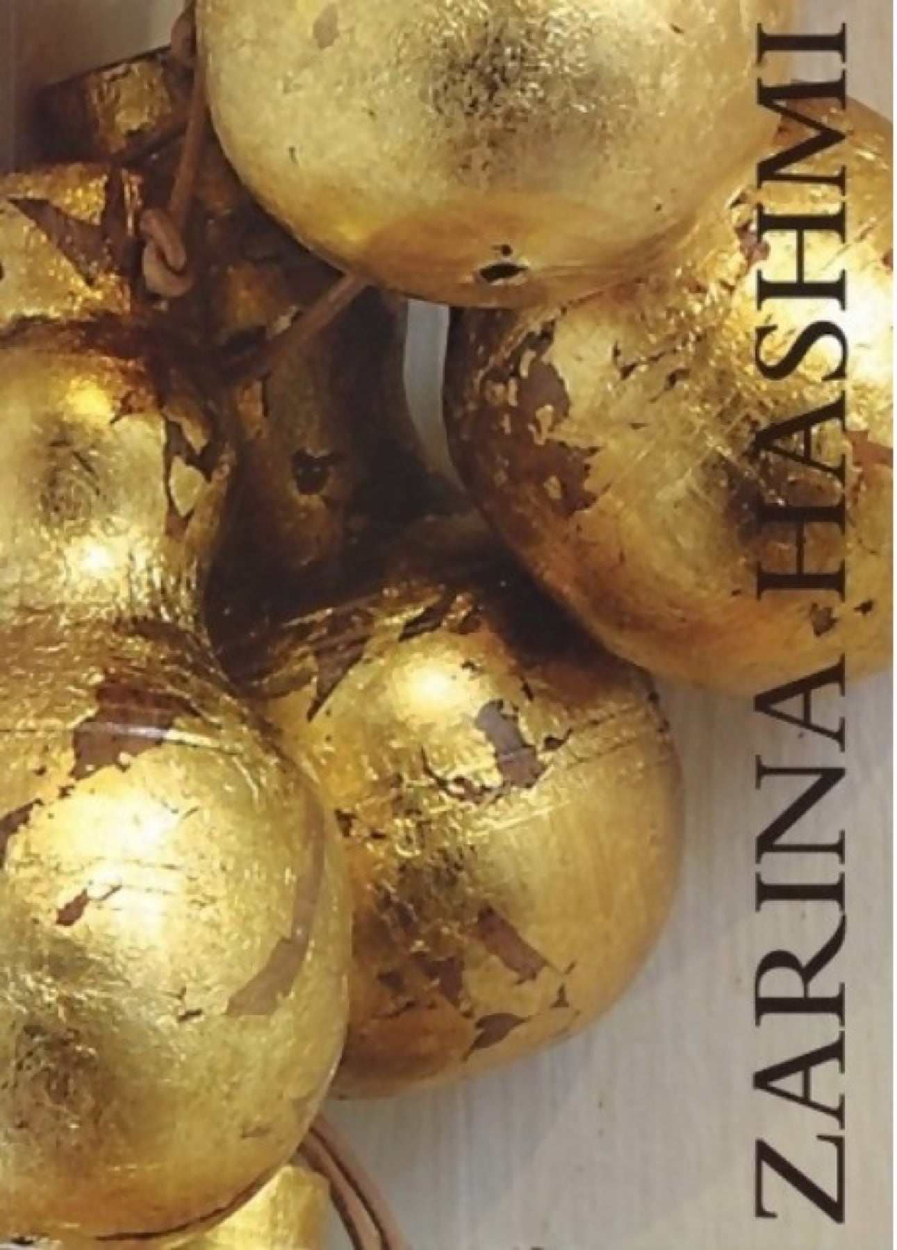 Cover of the 2011 Recent Work catalogue, showing Zarina’s gold-leaf-covered sculptural forms