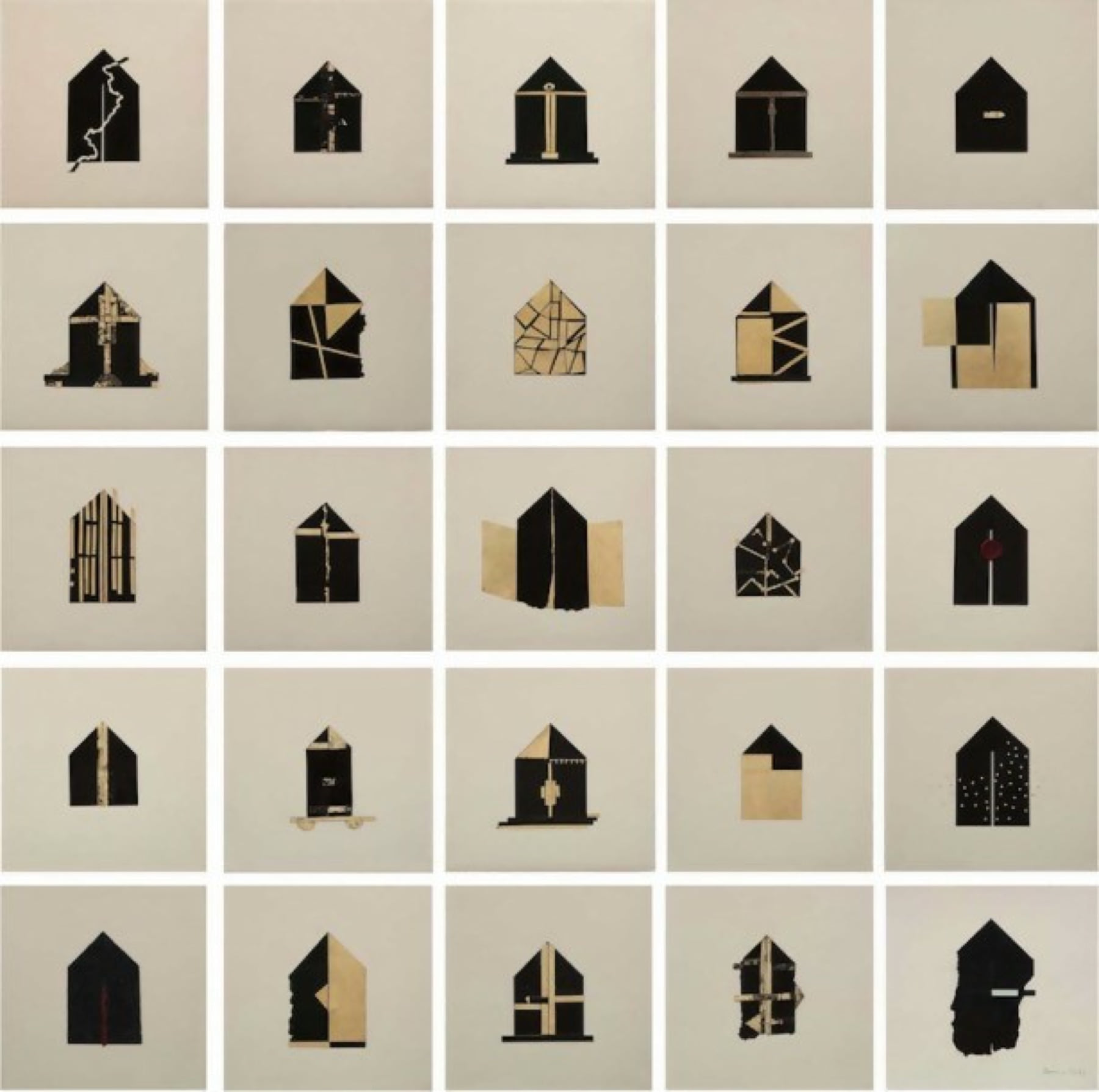 Selection of house-form works used as the visual entrance to collections