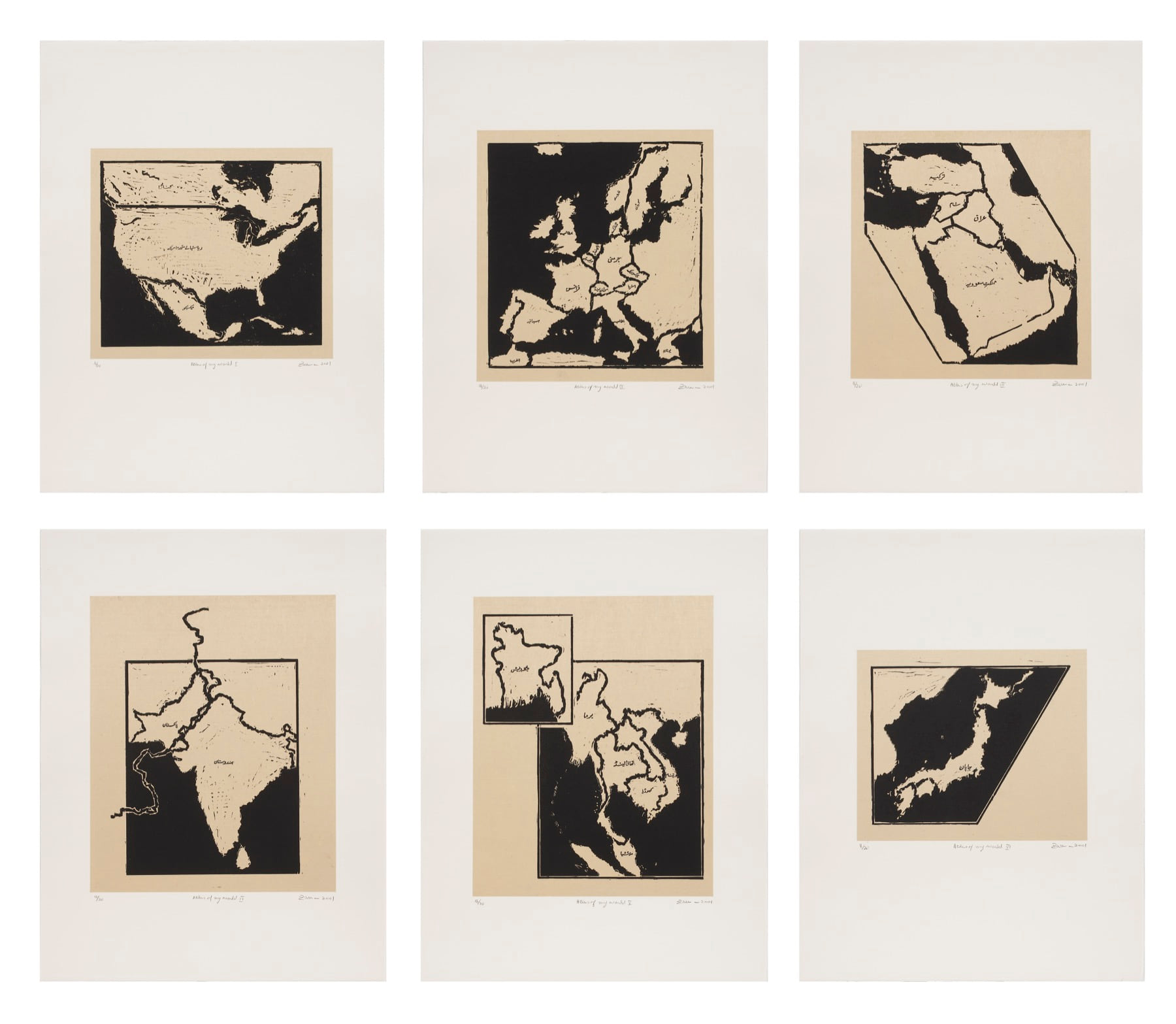 Atlas of My World, 2001, by Zarina